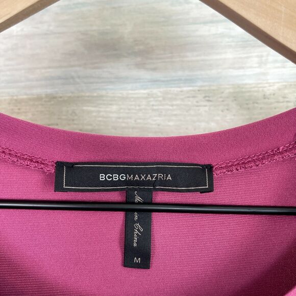 BCBGMaxAzria Side Ruched Asymmetric Tank Dress Purple Stretchy Womens Medium - Picture 6 of 10